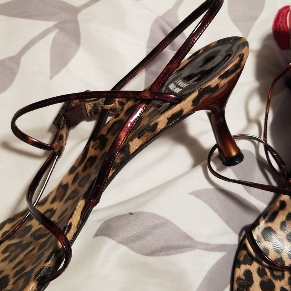 Stuart Weitzman Strappy Leopard Print Sandal - image 5